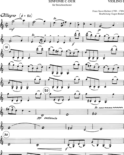 Sinfonie C-dur für Streichorchester