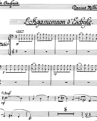 L'Orestie d'Eschyle: I. Agamemnon, Op. 14