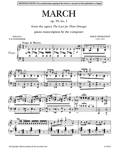 March (from "The Love for Three Oranges, op. 33")