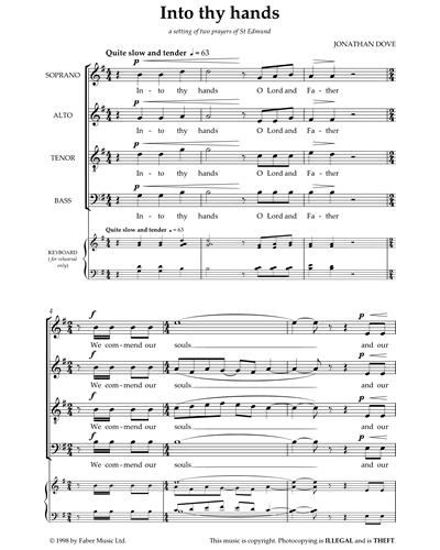 Into Thy Hands Sheet Music By Jonathan Dove Nkoda Free 7 Days Trial 0290