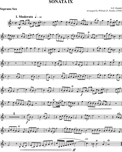Sonata IX (from 'Dresdon Sonatas')