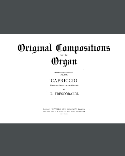 Capriccio (Upon the Notes of the Cuckoo)