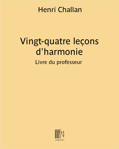 Vingt-quatre leçons d'harmonie