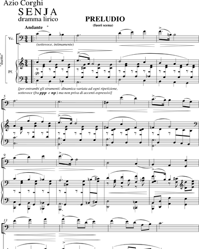 Senja Opera Vocal Score [it] Sheet Music by Azio Corghi | nkoda