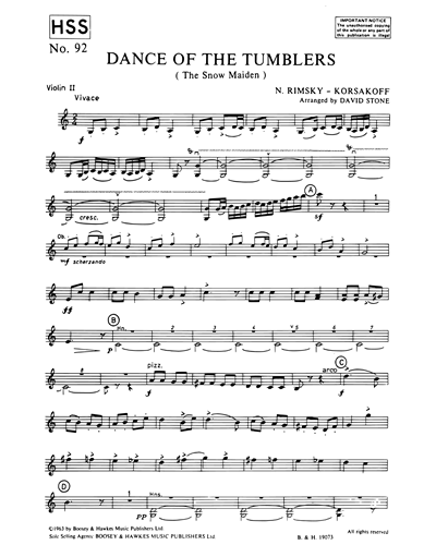 Dance of the Tumblers (from “Snow Maiden”)