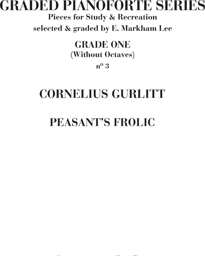 Peasant's frolic n. 3 (Graded Pianoforte Series)