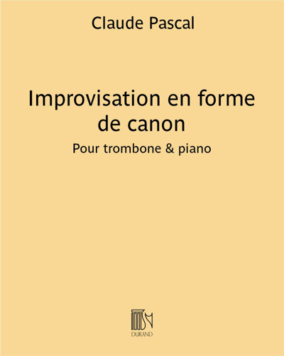 Improvisation en forme de canon pour trombone & piano
