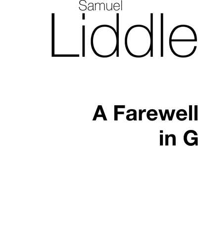 A Farewell (in G major)