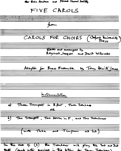 5 Carols (from 'Carols for Choirs')