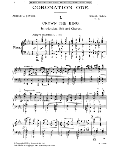 Coronation Ode, op. 44