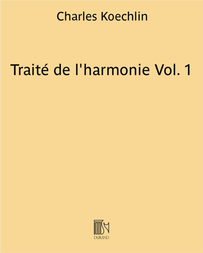 Traité de l'harmonie Vol. 1
