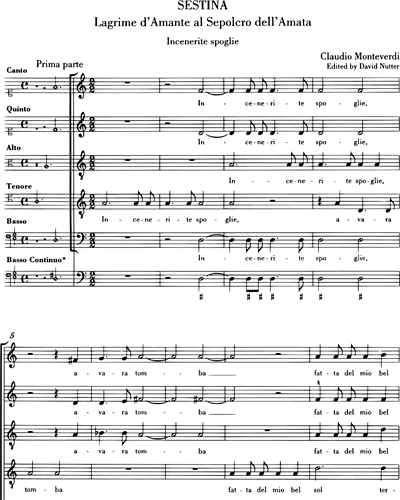 Mixed Chorus SATB & Basso Continuo