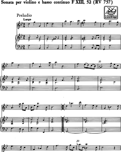 Sonata in Sol minore RV 757 F. XIII n. 52