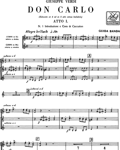 Free Don Carlo by Giuseppe Verdi sheet music