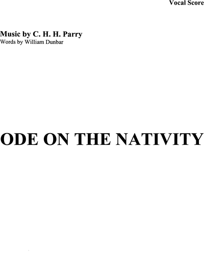 Ode on the Nativity