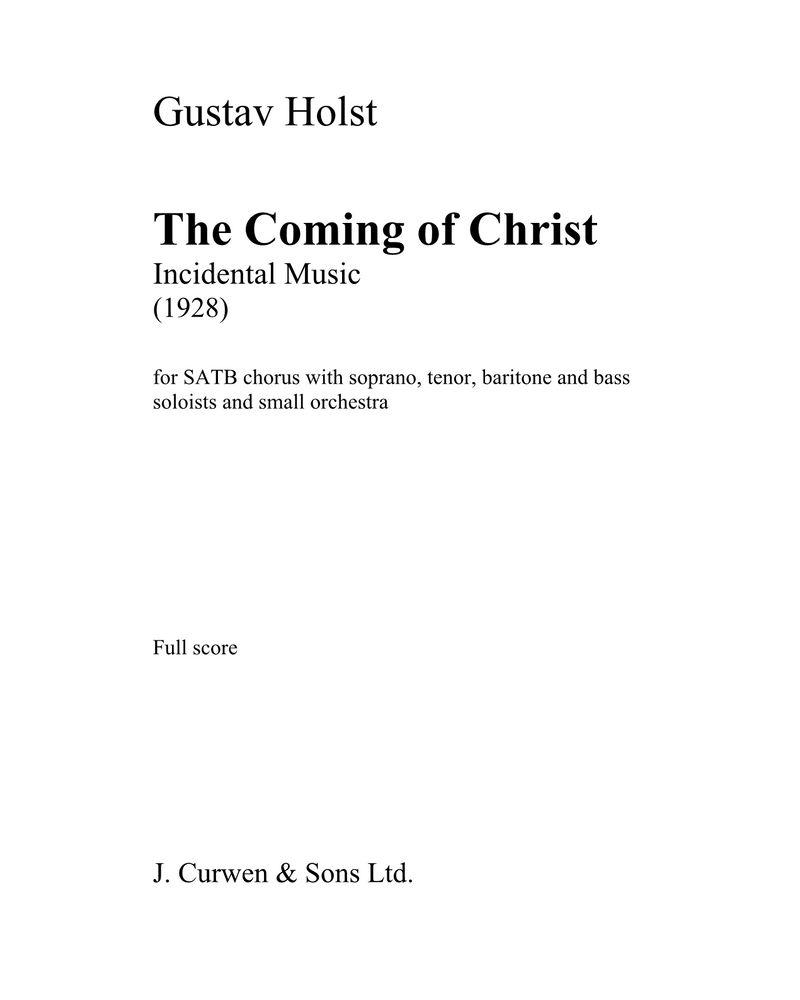 The Coming of Christ