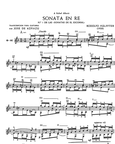 Sonata en Re (n°1 de las "Sonatas de el Escorial")