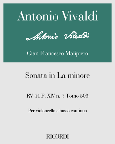 Sonata in La minore RV 44 F. XIV n. 7 Tomo 503