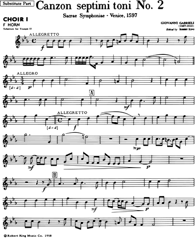 [Choir 1] Horn in F (Trumpet Alternative)