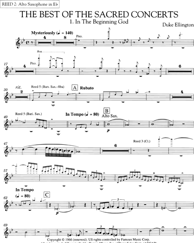Alto Saxophone 2 in Eb/Clarinet 2 in Bb
