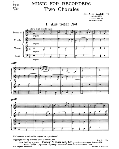 Recorder Pieces from the 12th to 20th Century