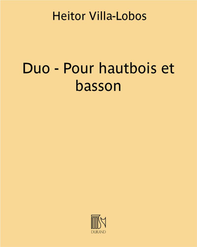 Duo - Pour hautbois et basson