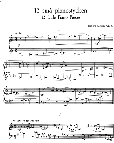 12 Little Piano Pieces