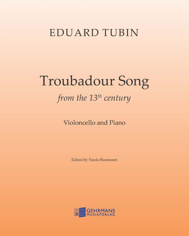 Troubadour Song Sheet Music by Eduard Tubin nkoda