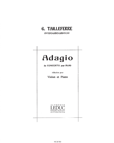 Adagio de Concerto pour Piano (Réduction pour Violon et Piano)