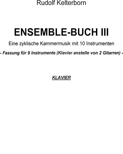 Ensemble-Buch III