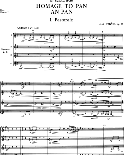 Homage to Pan, op. 87