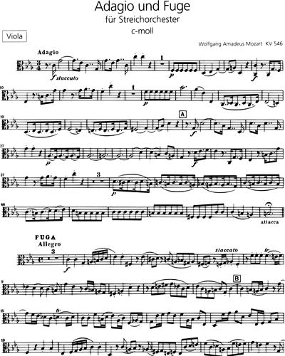 Adagio and Fuge in C minor, KV 546