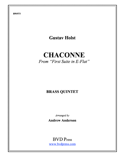 Chaconne (from 'First Suite in E-flat for Military Band'), H. 105 no. 1