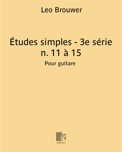Études simples - 3e série (n. 11 à 15)