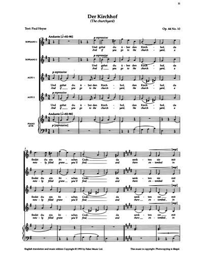 Der Kirchhof (Op.44 No.10)