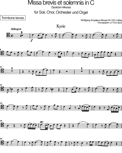 Missa brevis in C major, KV 220 (196b)