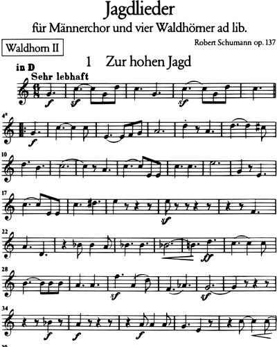 Jagdlieder op. 137