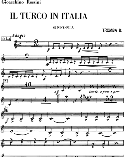 Il turco in Italia Horn 1 Sheet Music by Gioachino Rossini | nkoda 