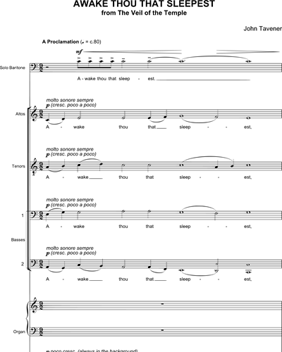 Baritone & Mixed Chorus & Organ