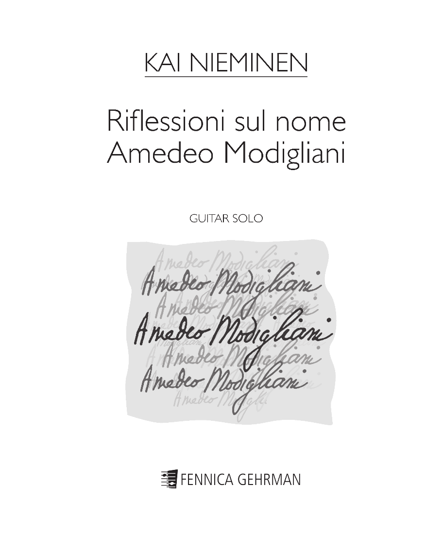 Riflessioni sul nome Amadeo Modigliani
