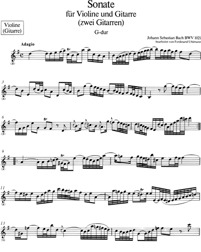 Sonate G-dur BWV 1021