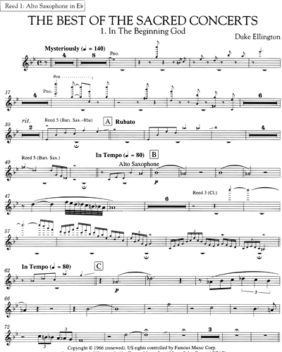 Alto Saxophone 1 in Eb/Clarinet 1 in Bb