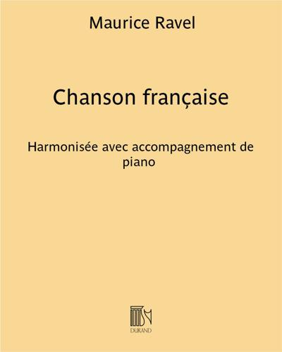 Chanson française (extraite n. 2 des "Chants Populaires")