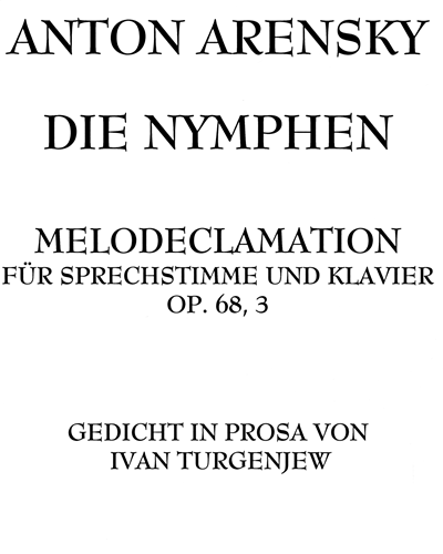 Die Nymphen Op. 68 n. 3