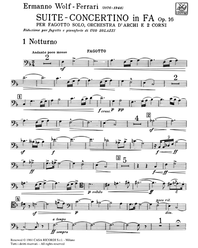 Suite - Concertino in Fa Op. 16