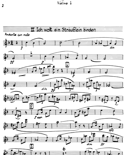 Ich wollt ein Sträußlein binden (from 'Six Songs')