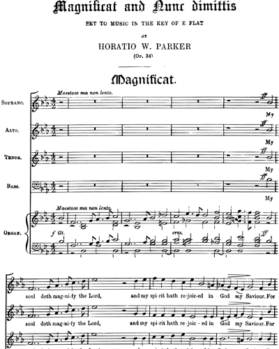 Magnificat & Nunc Dimittis (in E-flat), Op. 34