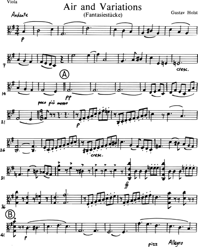Air and Variations (Fantasiestücke) Op. 2
