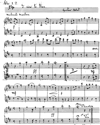 Gustav Holst I Vow To Thee My Country Clarinet 1 In Sheet Music Nkoda