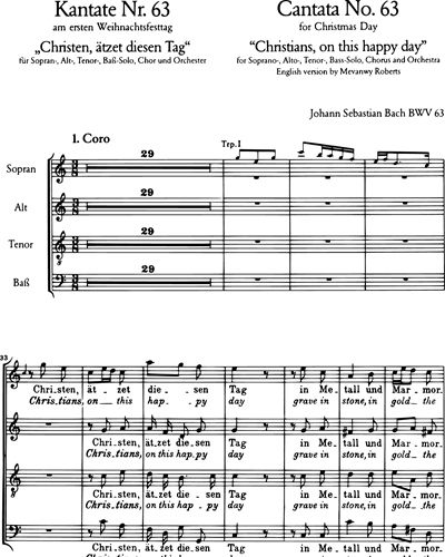 Kantate BWV 63 „Christen ätzet diesen Tag“